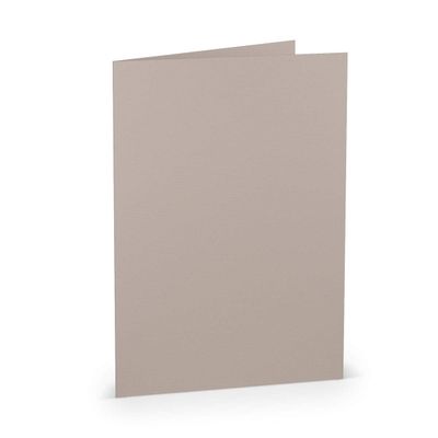 PAPERADO 25 A5 Folded Cards - Taupe Ribbed Light Brown Mud - 220 gsm