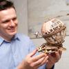 UGEARS Wooden Globe 3D Puzzle, Rotating Mechanical Model Kit with Shuttle and Sputnik view 3