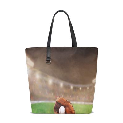 BKEOY Women's Handbag Shoulder Bag Baseball Glove Ball Tote with Zipper