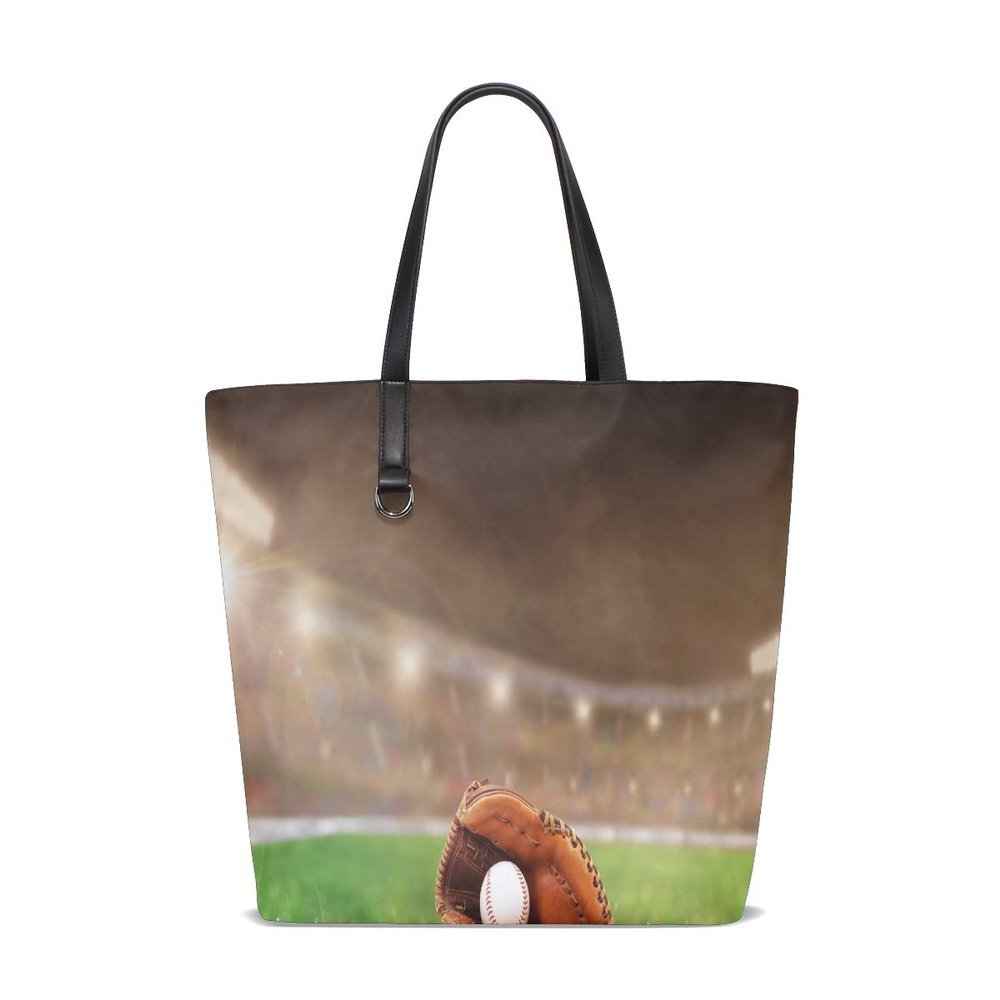 BKEOY Women's Handbag Shoulder Bag Baseball Glove Ball Tote with Zipper