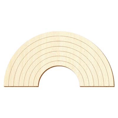 Wooden Rainbow V1 – Decorative Crafting, 8–50 cm, Pack of 10, Width: 23 cm