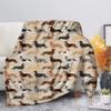 POLERO Flannel Blanket for Babies and Adults, Leopard Pattern, Throw for Twin Bed, Full Bed, Sofa, Office Chair, Microfiber, Dachshund-19, XS (28 x 39 in) view 1