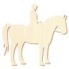 Wooden Horse and Rider – DIY Decoration, 5–50 cm, Pack of 50, 8 cm Wide view 1
