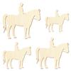 Wooden Horse and Rider – DIY Decoration, 5–50 cm, Pack of 50, 8 cm Wide view 2