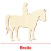 Wooden Horse and Rider – DIY Decoration, 5–50 cm, Pack of 50, 8 cm Wide view 3