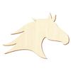 Wooden Horse Head – Craft Decor, 3–50 cm, 10-Pack, 15 cm Wide view 1