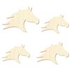 Wooden Horse Head – Craft Decor, 3–50 cm, 10-Pack, 15 cm Wide view 2