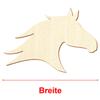 Wooden Horse Head – Craft Decor, 3–50 cm, 10-Pack, 15 cm Wide view 3