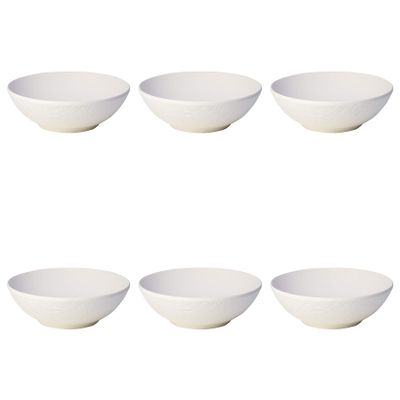 Villeroy & Boch Manufacture Rock Blanc Soup Plates, 1.1 L, Set of 6