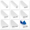 HEXIM Window/PVC Cover Strips 7 mm – Hollow-Chamber Profiles, Optional Foam Adhesive Tape and Wall-Finish Flange – 2 m per Strip (40 × 7 mm, HJ 203) view 1