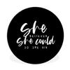 MuchoWow Round Wall Art 60x60 cm – She Believed She Could, So She Did view 1