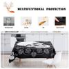 Chickw1 Washable, Waterproof Polyester Tablecloth, Rectangular, Stain-Resistant, Easy-Care, Black Horror Skull Outdoor Garden Tablecloth (White Bohemian, 100 × 140 cm) view 3