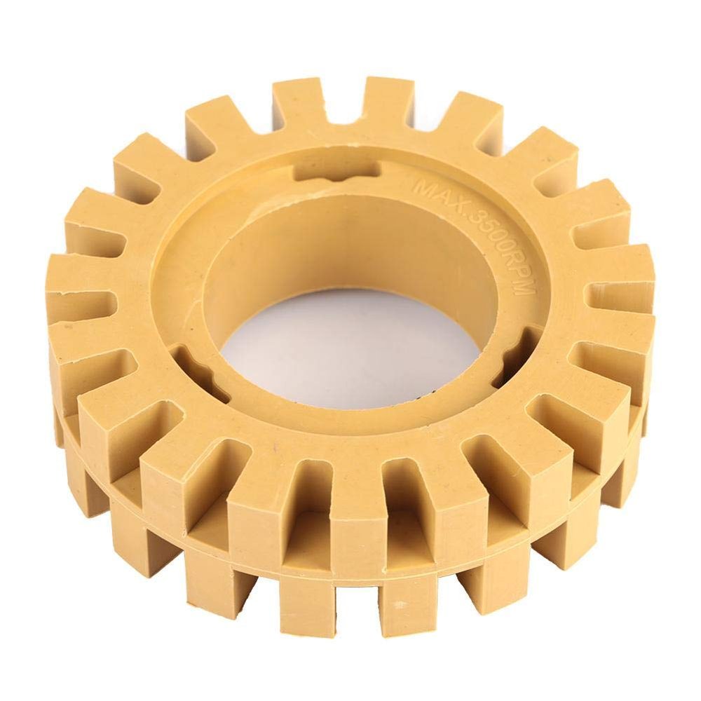 100 mm Toothed Rubber Decal Eraser without Shank for Removing Stickers and Adhesive Residue from Car Paint