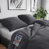 Wolkenfeld Cotton Renforcé Bedding Set 135 x 200 cm, OEKO-TEX, Duvet Cover & Pillowcase 80 x 80 cm, Anthracite view 1