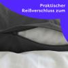 Wolkenfeld Cotton Renforcé Bedding Set 135 x 200 cm, OEKO-TEX, Duvet Cover & Pillowcase 80 x 80 cm, Anthracite view 3