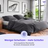 Wolkenfeld Cotton Renforcé Bedding Set 135 x 200 cm, OEKO-TEX, Duvet Cover & Pillowcase 80 x 80 cm, Anthracite view 4