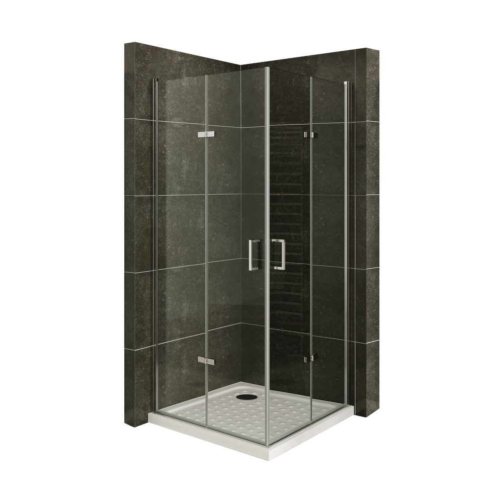 Moments of Glass MATILDE Shower Enclosure with Folding Door, 70 x 70 cm, 190 cm High – DK11