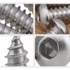 BOZONLI Stainless Steel Button-Head Hex Socket Self-Tapping Screws, M5 × 25 mm, 10 pcs view 4