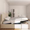 Baldiflex Licia Fabric Double Bed with Storage, 160 x 190 cm, Beige view 4