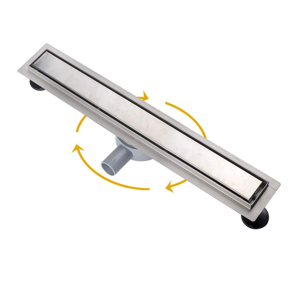 S SIENOC Shower Drain, 60 cm, 2-in-1, 360°, Odor-Blocking Siphon