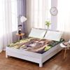 Chickw1 3D Printed Fitted Sheet for Box Spring Bed, Soft Microfiber Mattress Protector, Pocket Depth up to 30 cm (Jungle Leaves, 160x200x30 cm) view 2