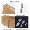 Bamboo Roller Blind, Roll-Up Blackout Shade, 140 x 260 cm view 2