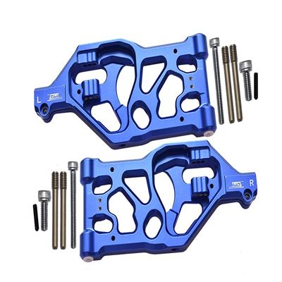 GPM Aluminum Front Lower Arms for Arrma 1/5 KRATON 8S BLX/Outcast 8S BLX/KRATON EXB Roller, Blue, 2-Piece Set