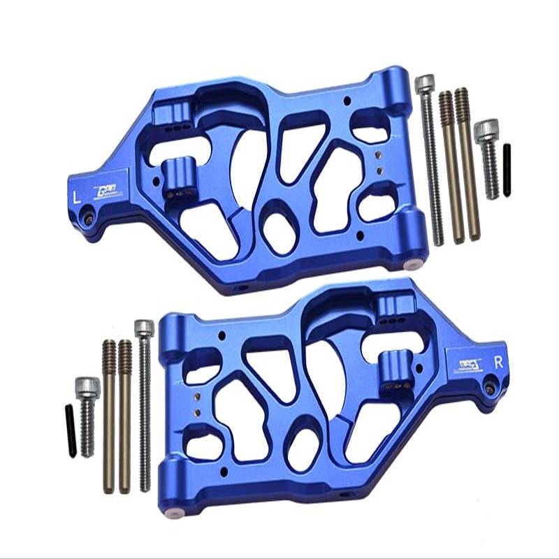 GPM Aluminum Front Lower Arms for Arrma 1/5 KRATON 8S BLX/Outcast 8S BLX/KRATON EXB Roller, Blue, 2-Piece Set