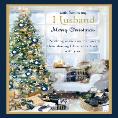 VORAGA Christmas Card with “With Love to My Husband” Inscription