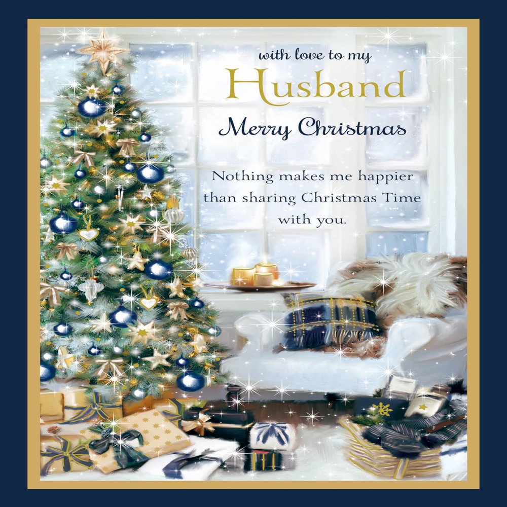 VORAGA Christmas Card with “With Love to My Husband” Inscription