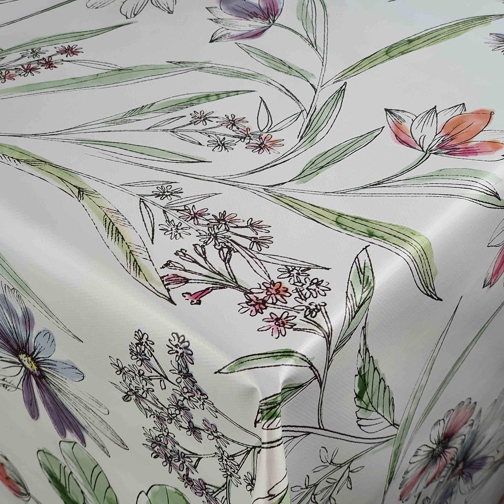 Lindsay Oilcloth Tablecloth for Garden Tables, 130 x 340 cm, Rectangular, Washable