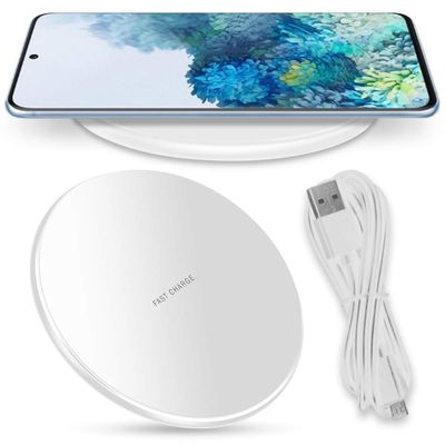 QI Wireless Charger for Samsung Galaxy S20/S20+/S20 Ultra, White