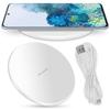 QI Wireless Charger for Samsung Galaxy S20/S20+/S20 Ultra, White view 1