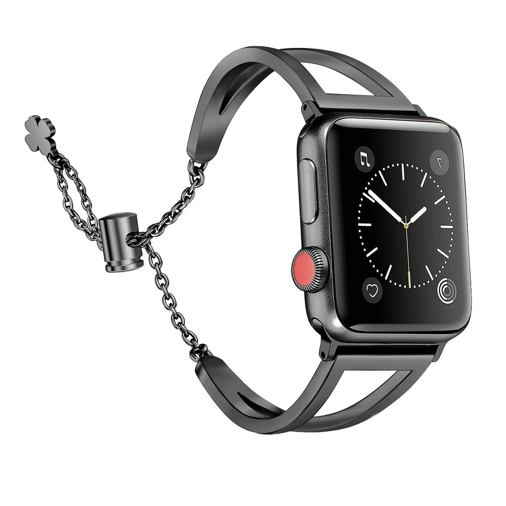Secbolt Stainless Steel Band Compatible with Apple Watch for Women, Black