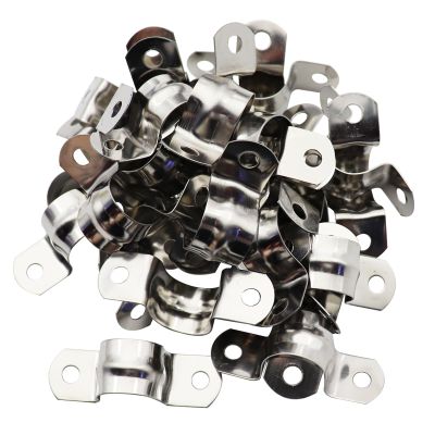 Sipery Two-Hole U-Clamps for Rigid Pipes, 304 Stainless Steel, M20 / 0.78 in