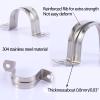 Sipery Two-Hole U-Clamps for Rigid Pipes, 304 Stainless Steel, M20 / 0.78 in view 4