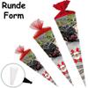 School Cone with Steam Locomotive Design, 50 cm, Personalized Name and Large Bow view 3