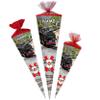 School Cone with Steam Locomotive Design, 50 cm, Personalized Name and Large Bow view 4