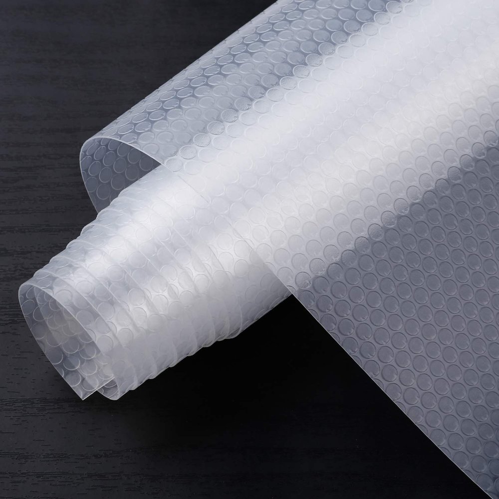 Non-Adhesive EVA Shelf Liner for Kitchen Drawers, Transparent, Waterproof, 30 x 1,000 cm