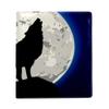 EZIOLY Howling Wolf Stretchable Book Cover for Most Hardcover Textbooks up to 22.1 x 16 cm, Self-Adhesive Fabric, Washable and Reusable view 1