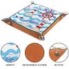 Square Storage Basket with Sea, Lighthouse, Wheel and Wave Pattern view 3