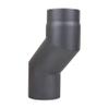 LANZZAS Stove Pipe Offset Elbow, 100 mm Offset, DN 150 mm, Cast Gray view 1