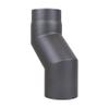 LANZZAS Stove Pipe Offset Elbow, 100 mm Offset, DN 150 mm, Cast Gray view 2