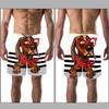 Eslifey Men's Beach Shorts, Dachshund in Sunglasses, Polka Dots, Bandana and Stripes, Multicolor view 3