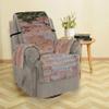 A.Monamour Velvet Armchair Cover, Red Brick Wall with Green Ivy Vines view 2