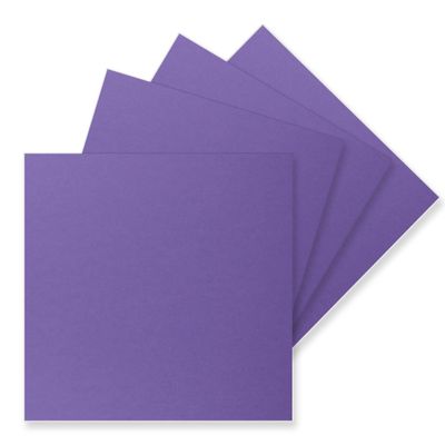 400 Square Blank Craft Cards, 15 x 15 cm, Violet, 240 gsm