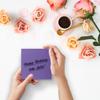 400 Square Blank Craft Cards, 15 x 15 cm, Violet, 240 gsm view 2