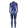 Honeystore Women's Skeleton Print Jumpsuit Costume, 3D Stretch Bodysuit, Royal Blue, XL view 3