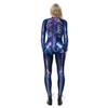 Honeystore Women's Skeleton Print Jumpsuit Costume, 3D Stretch Bodysuit, Royal Blue, XL view 4