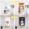 Japanese Noren Door Curtain Tapestry, Maneki Neko Lucky Cat, Ukiyo-e, Room Divider, Home Decor, 73.7 x 149.9 cm view 4